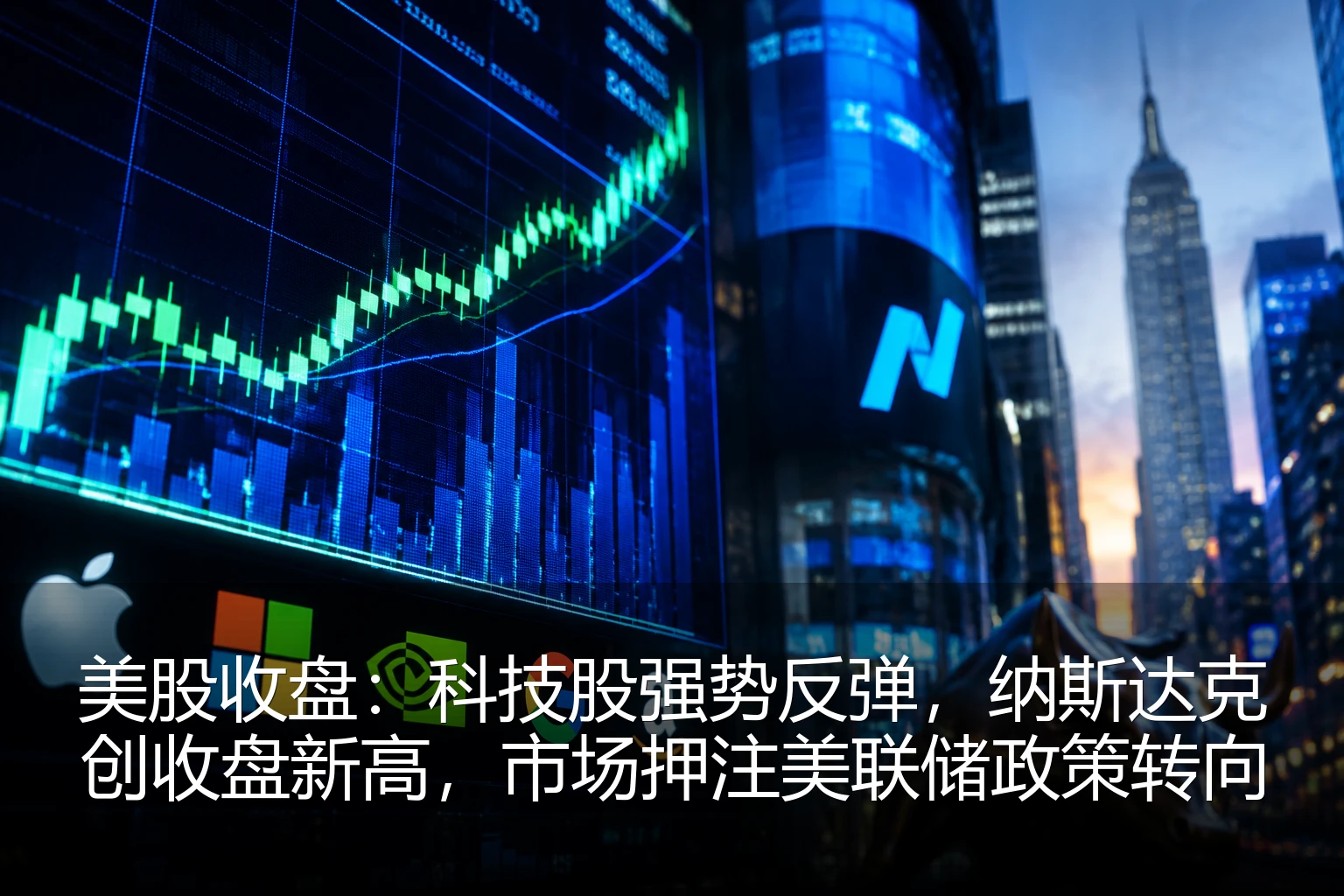 美股收盘：科技股强势反弹，纳斯达克创收盘新高，市场押注美联储政策转向