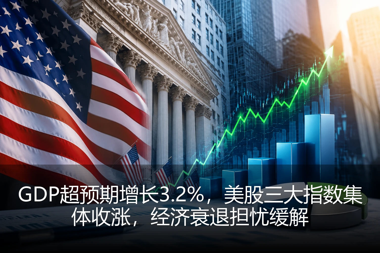 GDP超预期增长3.2%，美股三大指数集体收涨，经济衰退担忧缓解