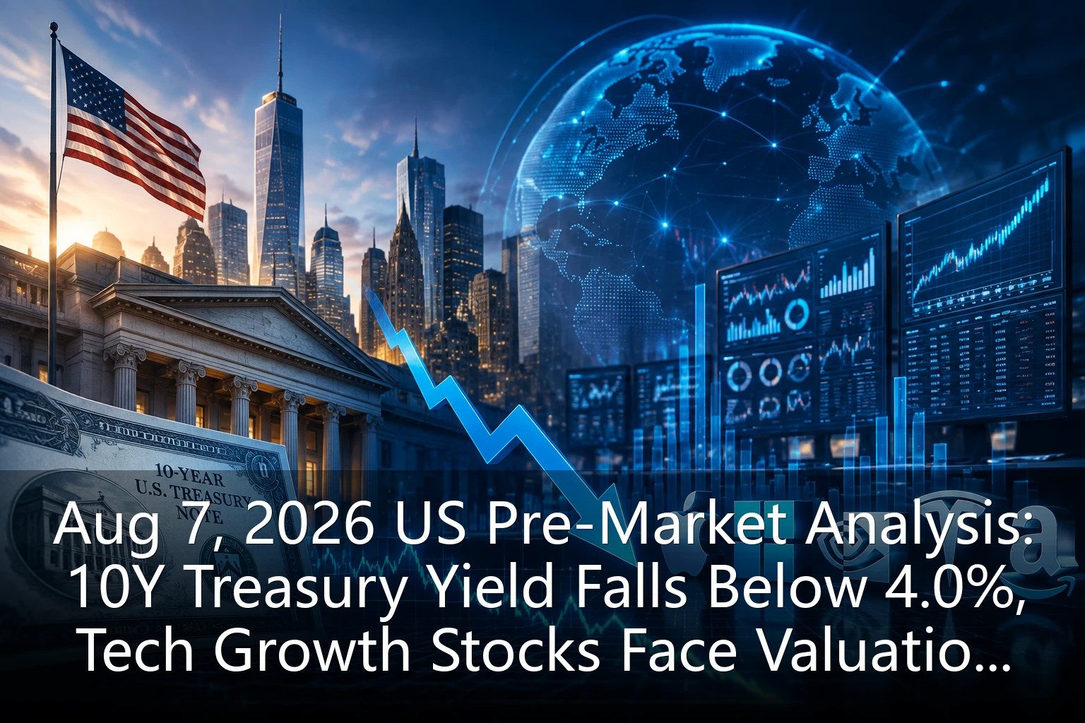 Aug 7, 2026 US Pre-Market Analysis: 10Y Treasury Yield Falls Below 4.0%, Tech Growth Stocks Face Valuation Repair Window