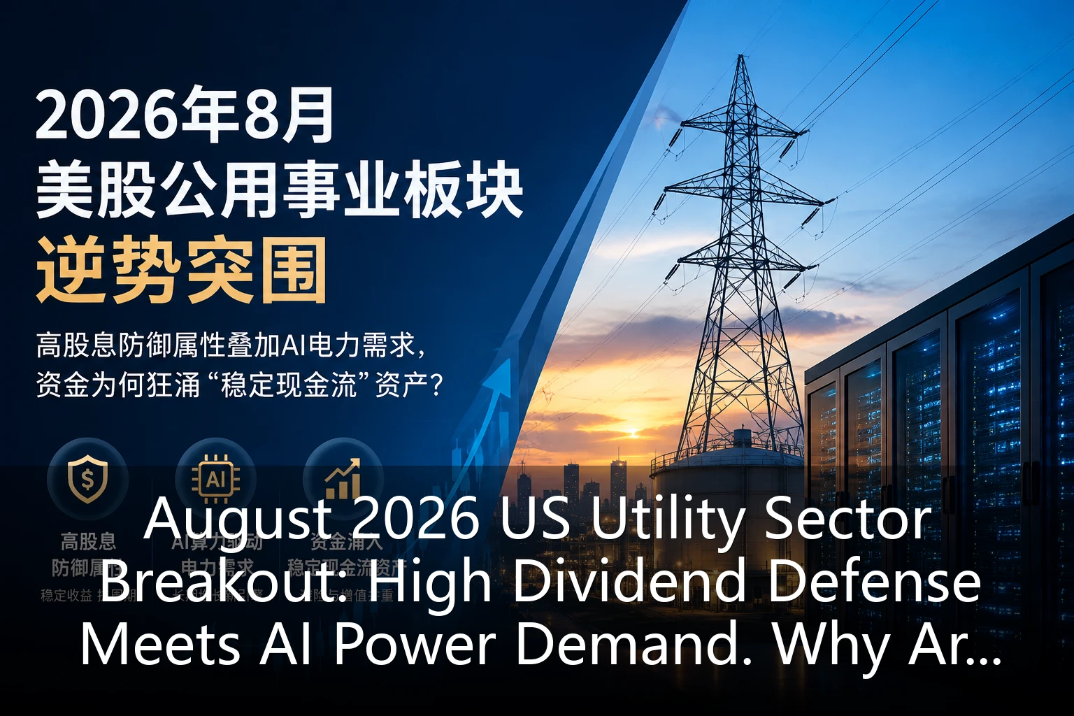 August 2026 US Utility Sector Breakout: High Dividend Defense Meets AI Power Demand. Why Are Funds Surging into 'Stable Cash Flow' Assets?